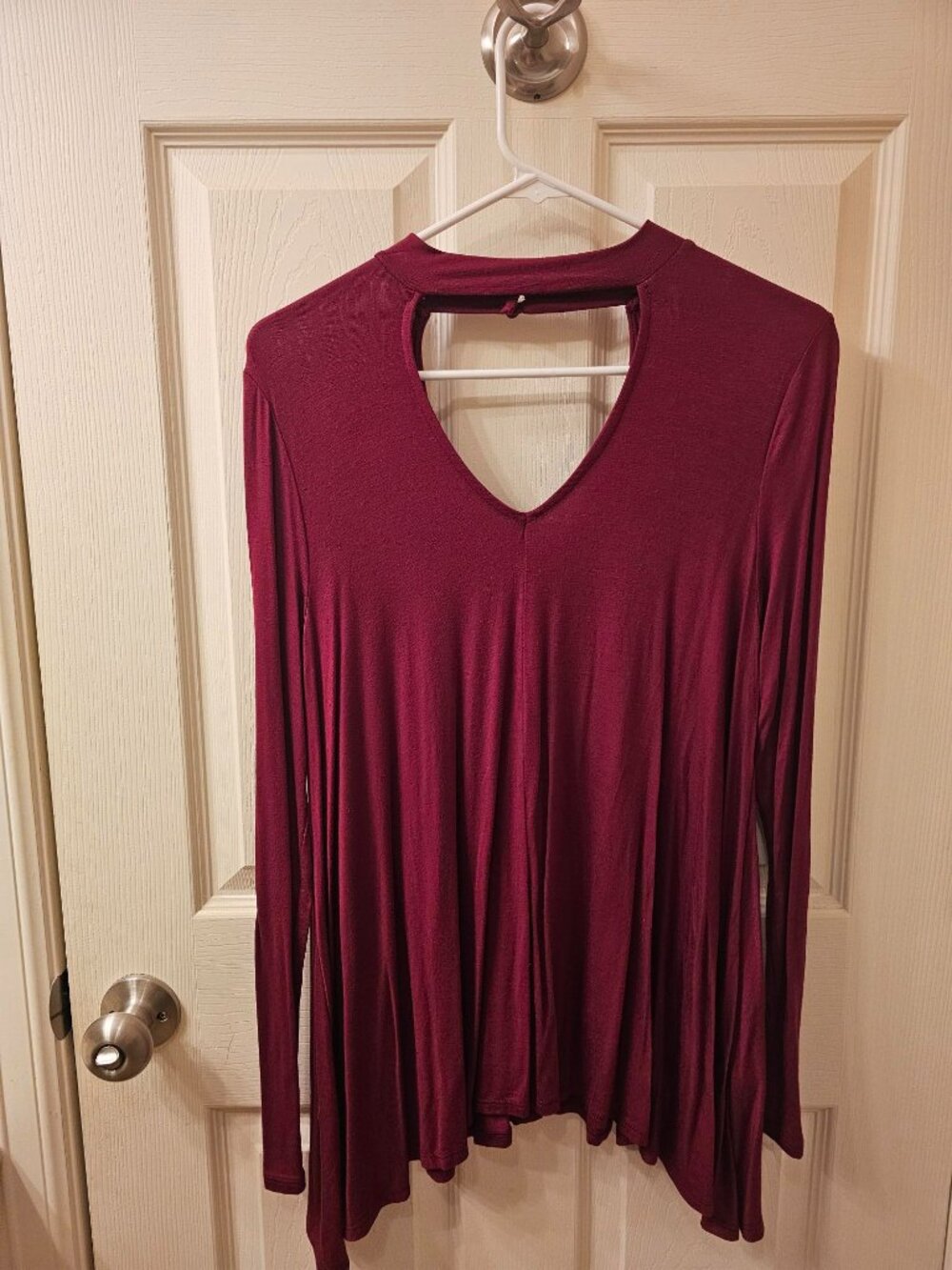 NWOT Mittoshop Medium Maroon Long Sleeved Blouse
